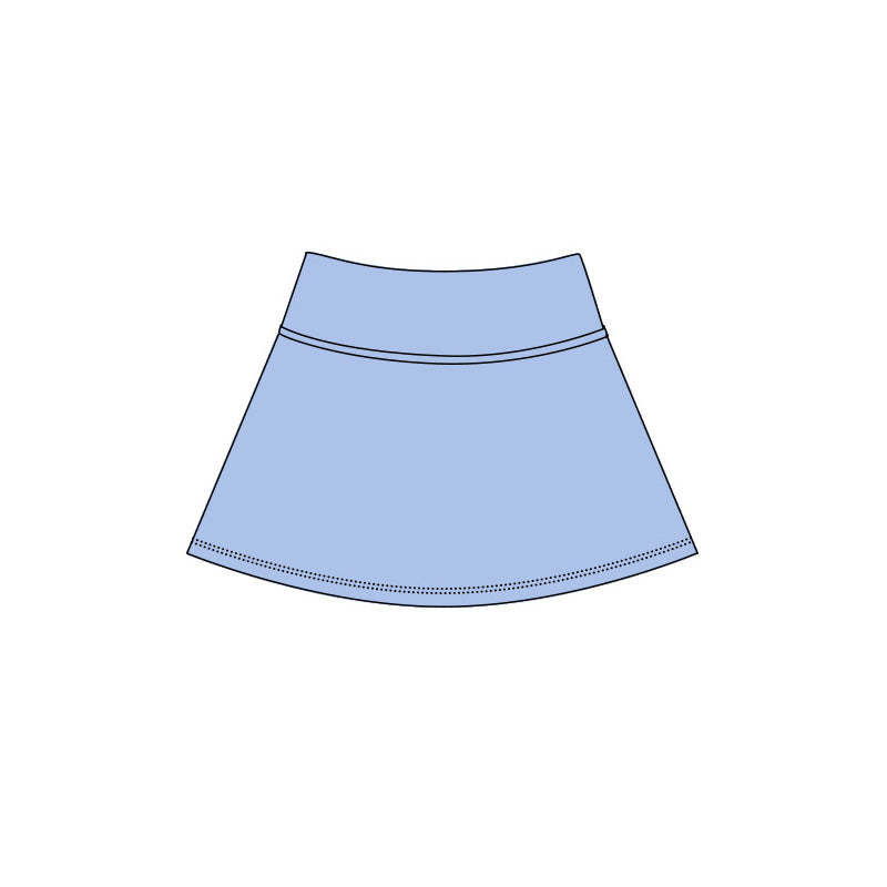 Blue color girls summer yoga skirts preorder