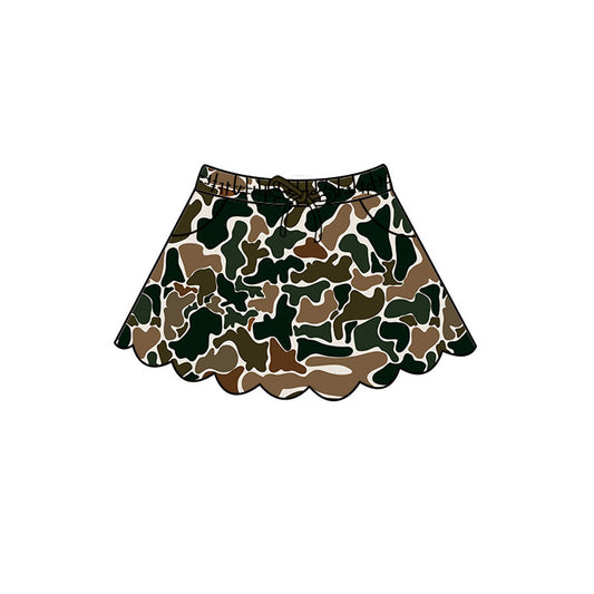 Dark green Camo print girls summer skirts preorder