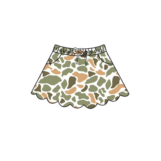 Green Camo print girls summer skirts preorder