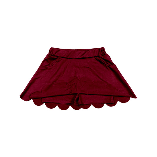Wine red color girls summer yoga skirts preorder