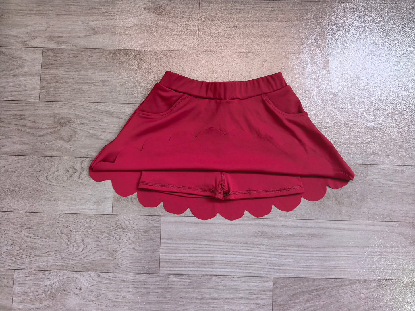 Wine red color girls summer yoga skirts preorder
