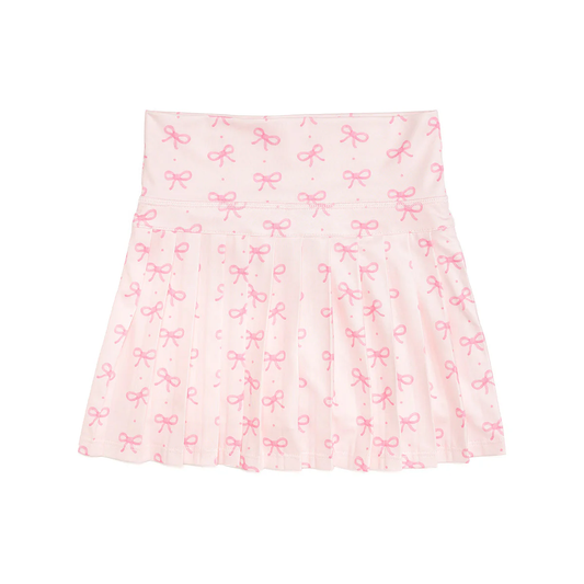 Pink bow color girls summer yoga skirts preorder