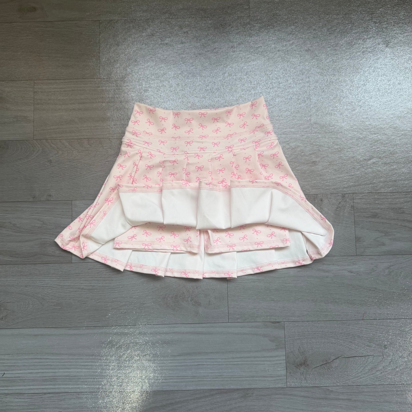 Pink bow color girls summer yoga skirts preorder