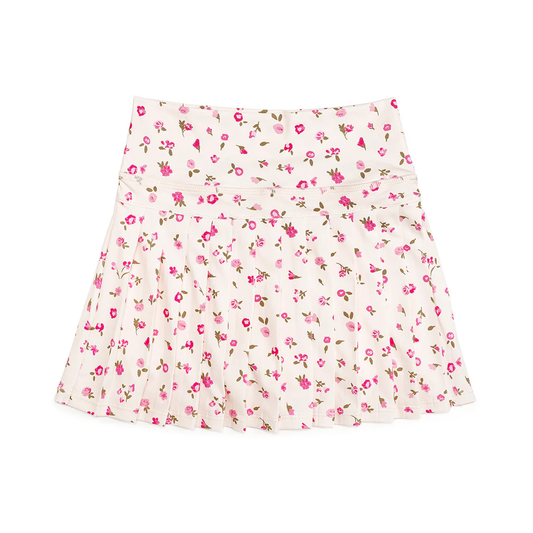 Pink flowers print girls summer yoga skirts preorder