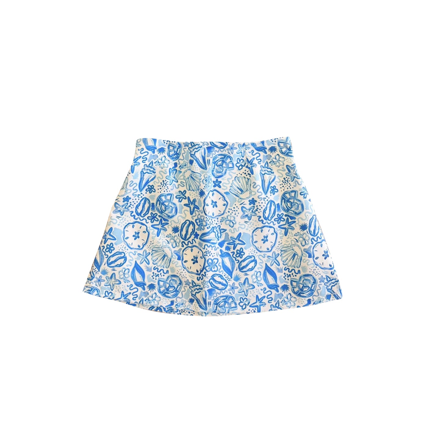 Blue floral print girls summer yoga skirts preorder