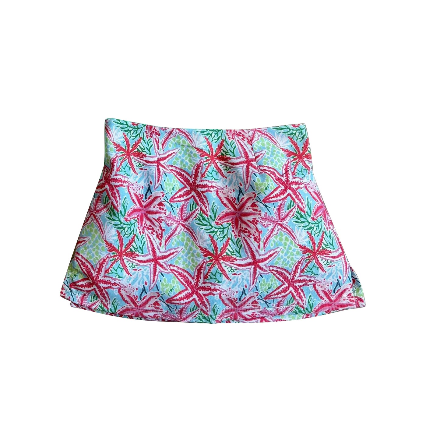 Starfish print girls summer yoga skirts preorder
