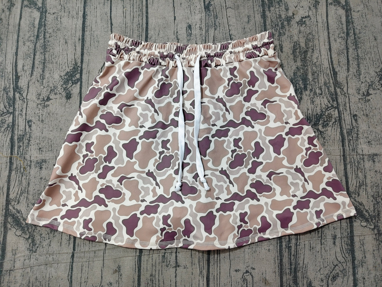 Adult women grey camo summer yoga skorts preorder