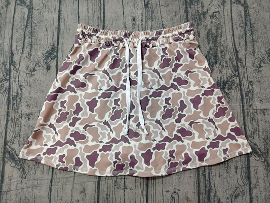 Adult women grey camo summer yoga skorts preorder