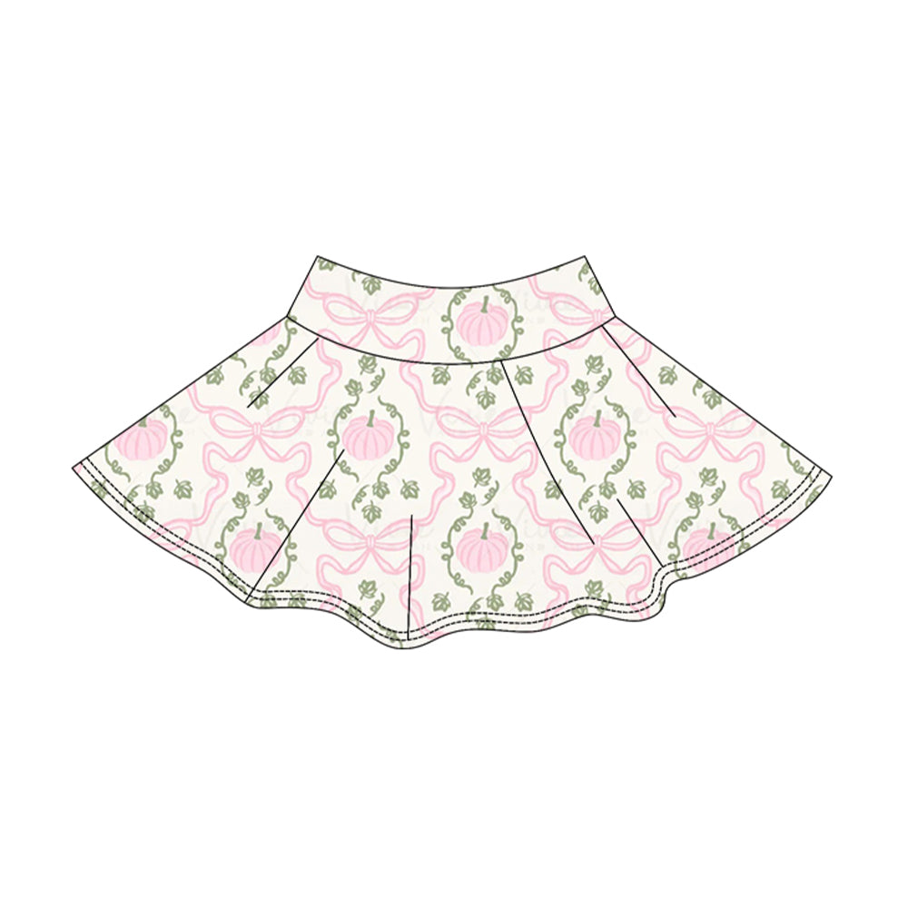 Toddle baby girls pink pumpkin summer yoga skorts preorder