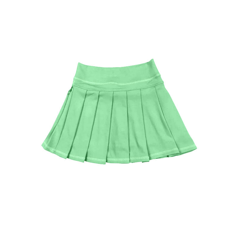 Green print girls summer yoga skirts preorder