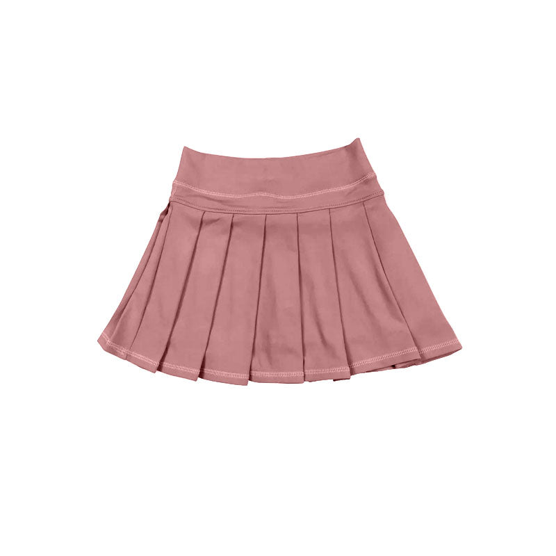 Dusty pink color girls summer yoga skirts preorder