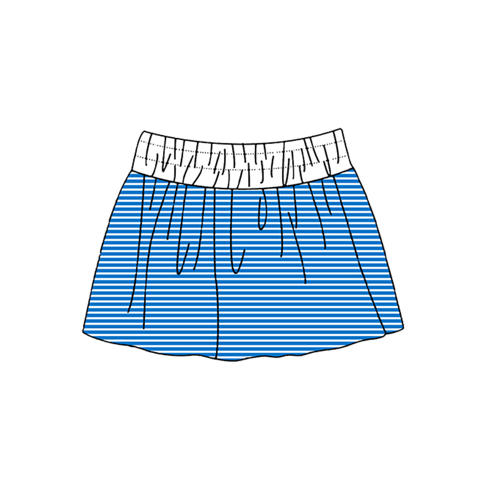 Blue stripes color girls summer yoga skirts preorder