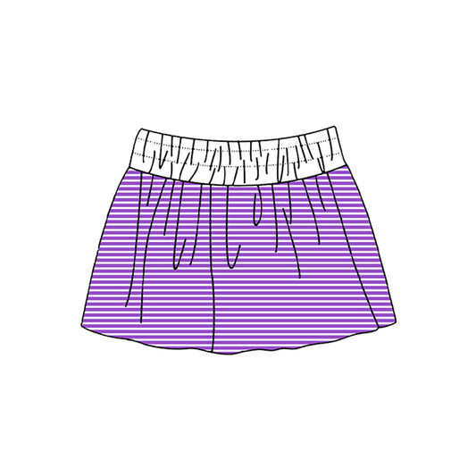 Lavender stripes color girls summer yoga skirts preorder