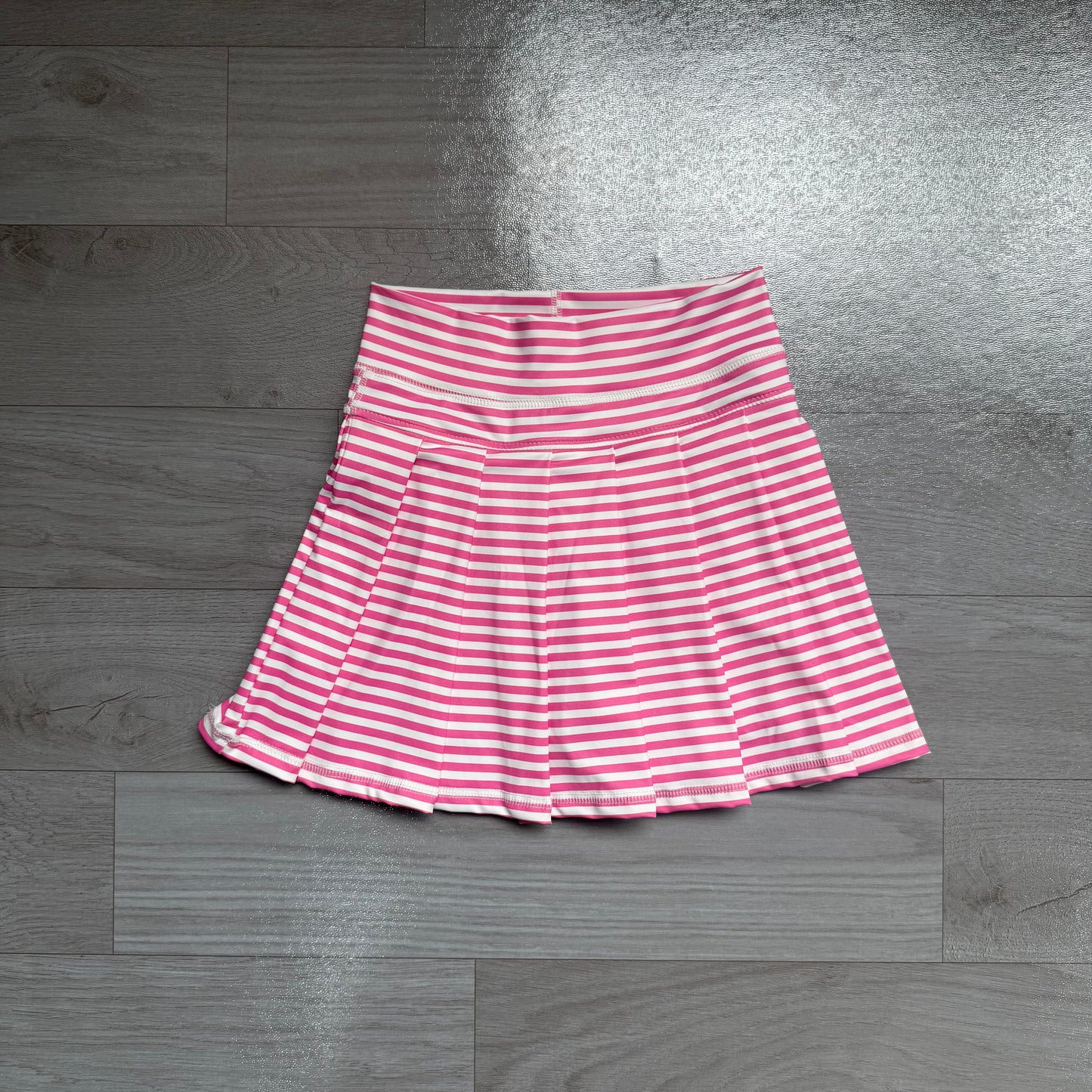 Pink stripes girls summer yoga skirts preorder