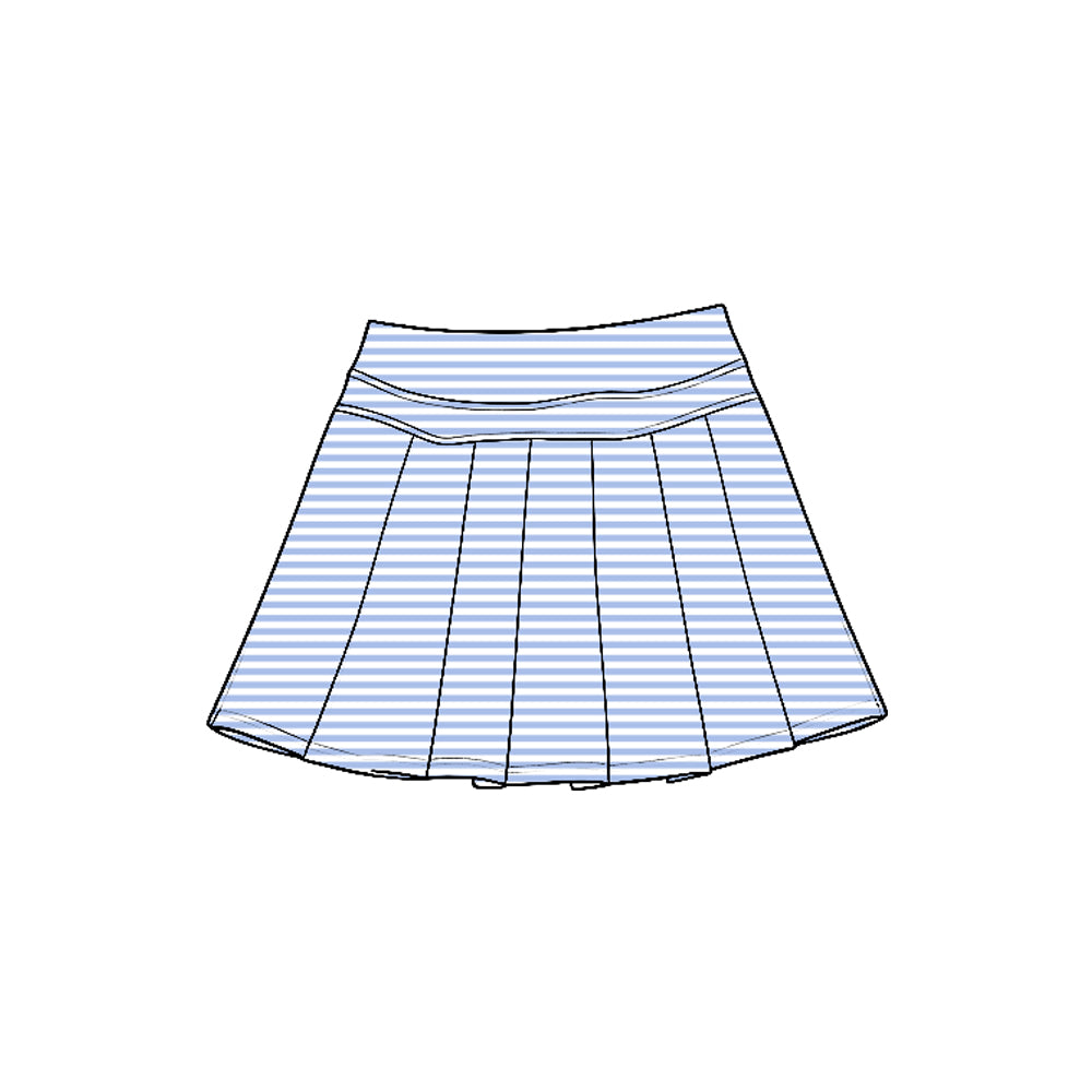 Blue stripes girls summer yoga skirts preorder