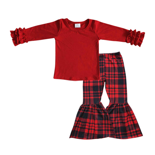 wholesale girls Christmas holiday clothing set