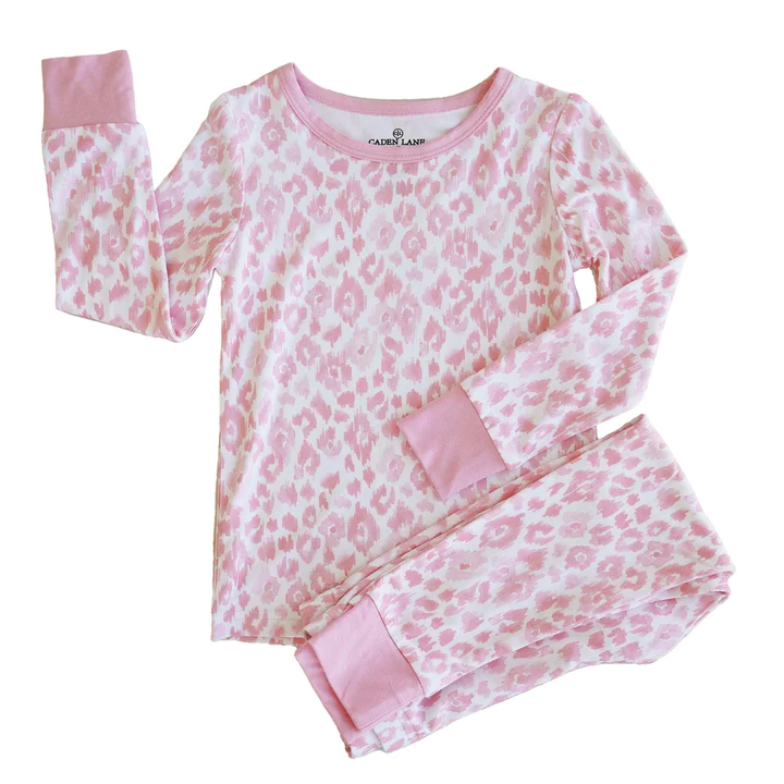 Pink cheetah girls spring fall pajama set preorder