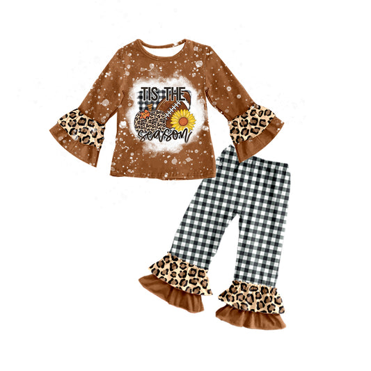 Cheetah pumpkin football season outfit preorder