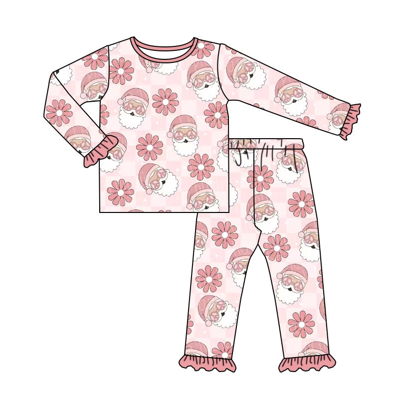 Christmas girls milk silk pajama set preorder