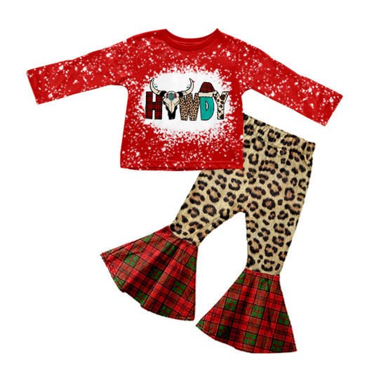 Christmas howdy cow holiday clothes baby winter outfit preorder