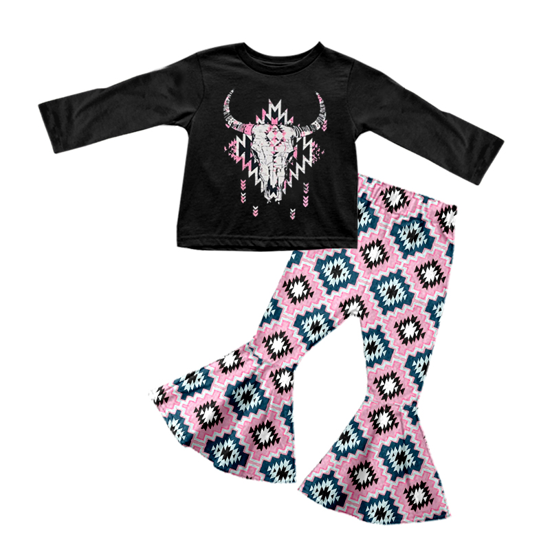 western cow top aztec bell bottoms outfit preorder