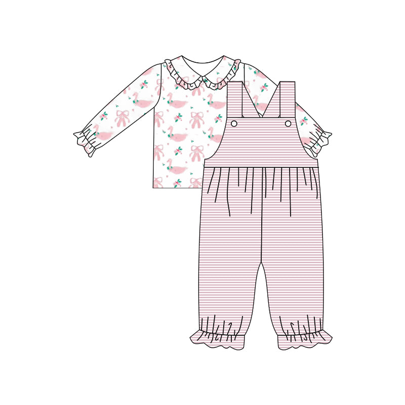 baby girls goose dance shoes top pink jumpsuit outfit preorder