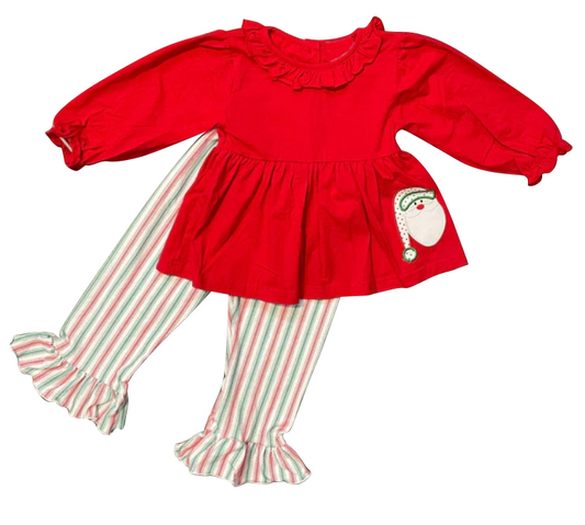 Christmas Santa Claus tunic top stripes pants outfit preorder