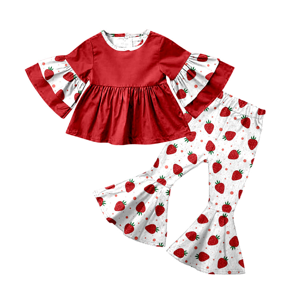 baby girls strawberry design boutique clothing set preorder