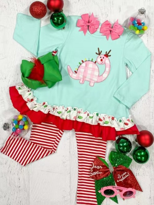 Christmas dinosaur clothing set preorder