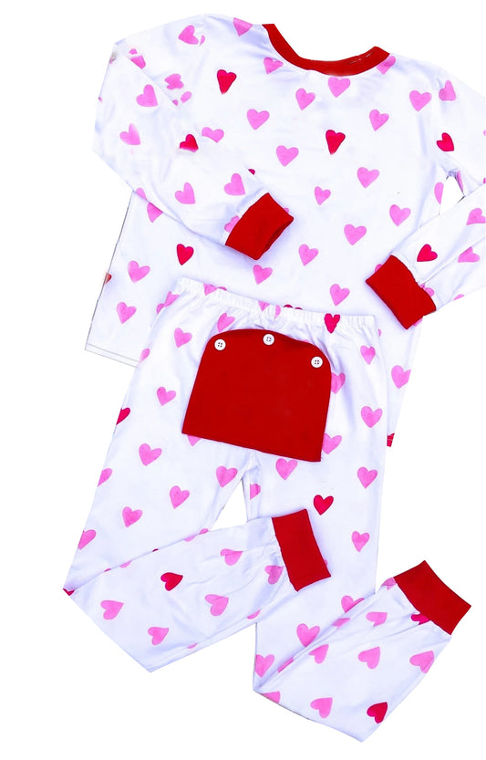 Baby girls heart print Valentines day outfit preorder