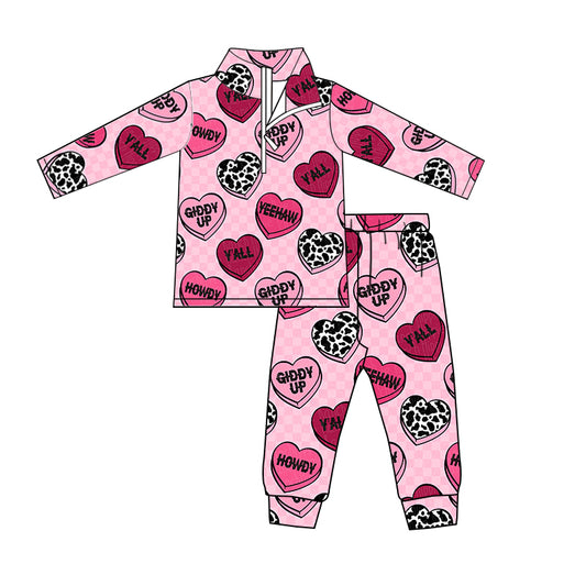 western howdy heart baby girls valentines outfit preorder