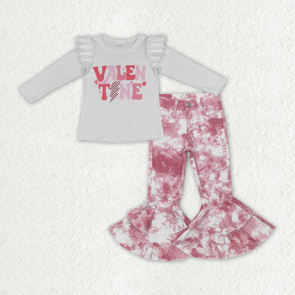valentines day shirt tie dye jeans bell bottoms outfit