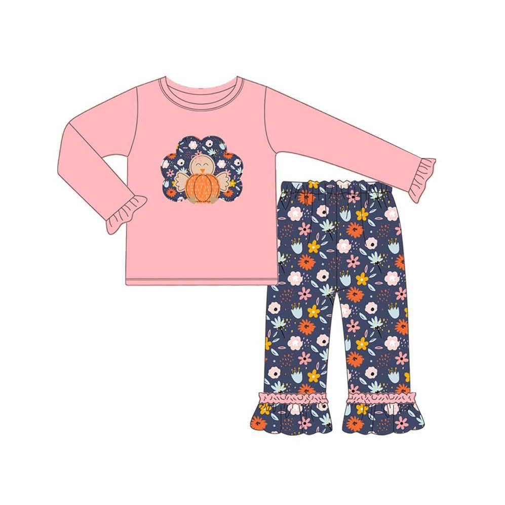 baby girl pumpkin turkey thanksgiving clothes preorder