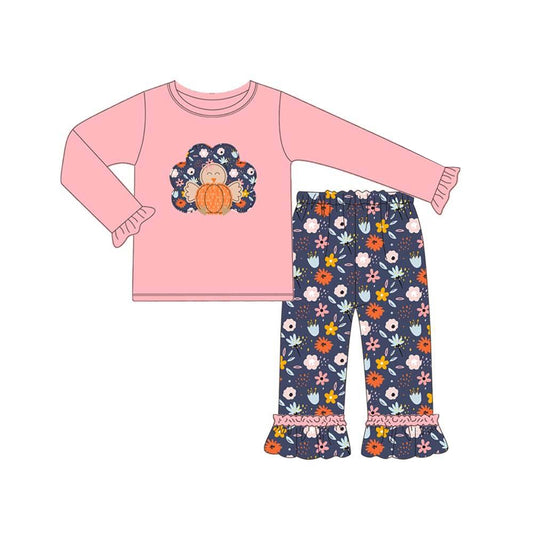 baby girl pumpkin turkey thanksgiving clothes preorder