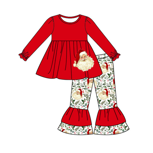 infant baby girls christmas santa claus matching clothing set preorder