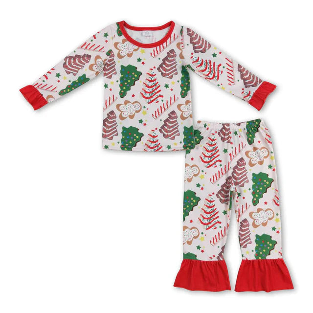 baby girl christmas santa claus bamboo pajama set
