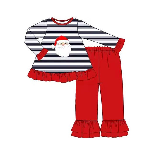 baby girl christmas santa claus top red pants fall winter clothes preorder