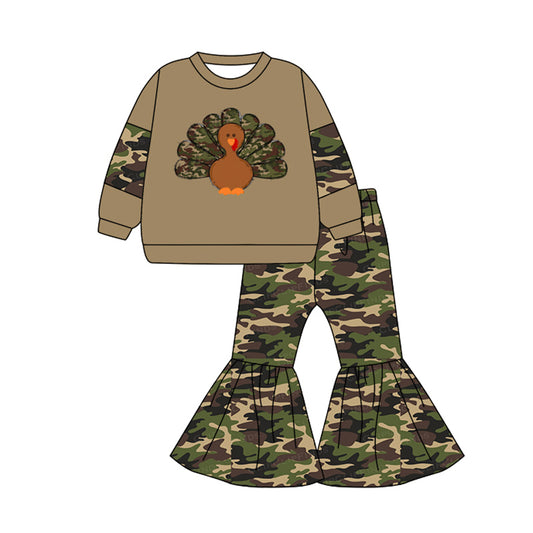 thanksgiving turkey camo long sleeve fal clothes preorder