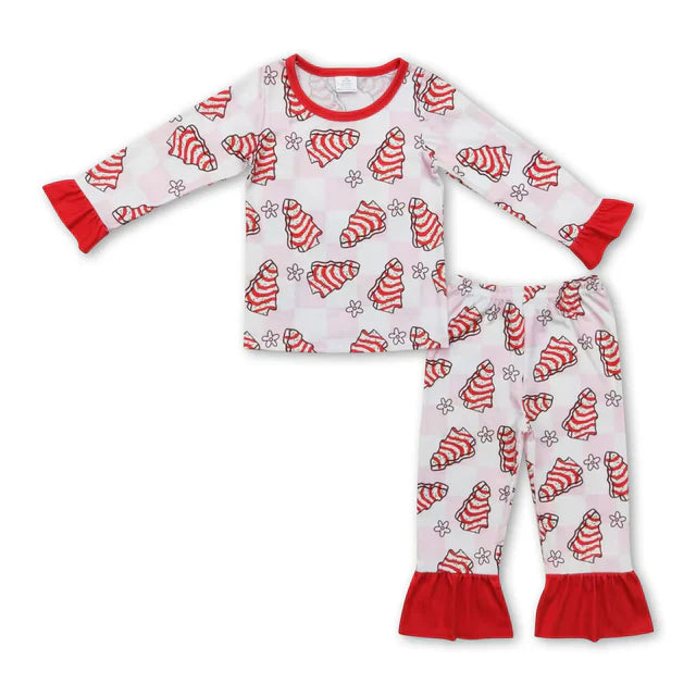 baby girl christmas santa claus bamboo pajama set