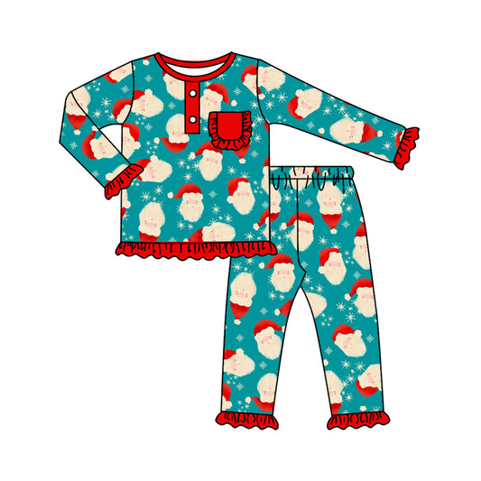 baby girl christmas santa claus snowflake pajama set fall winter clothes preorder