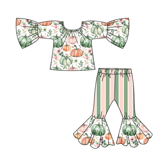 baby girl fall pumpkin matching clothes preorder