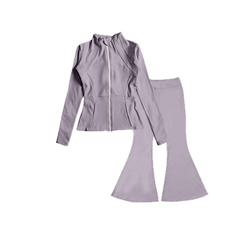 children baby girls grey two pieces active wear athletic sports clothes preorder
