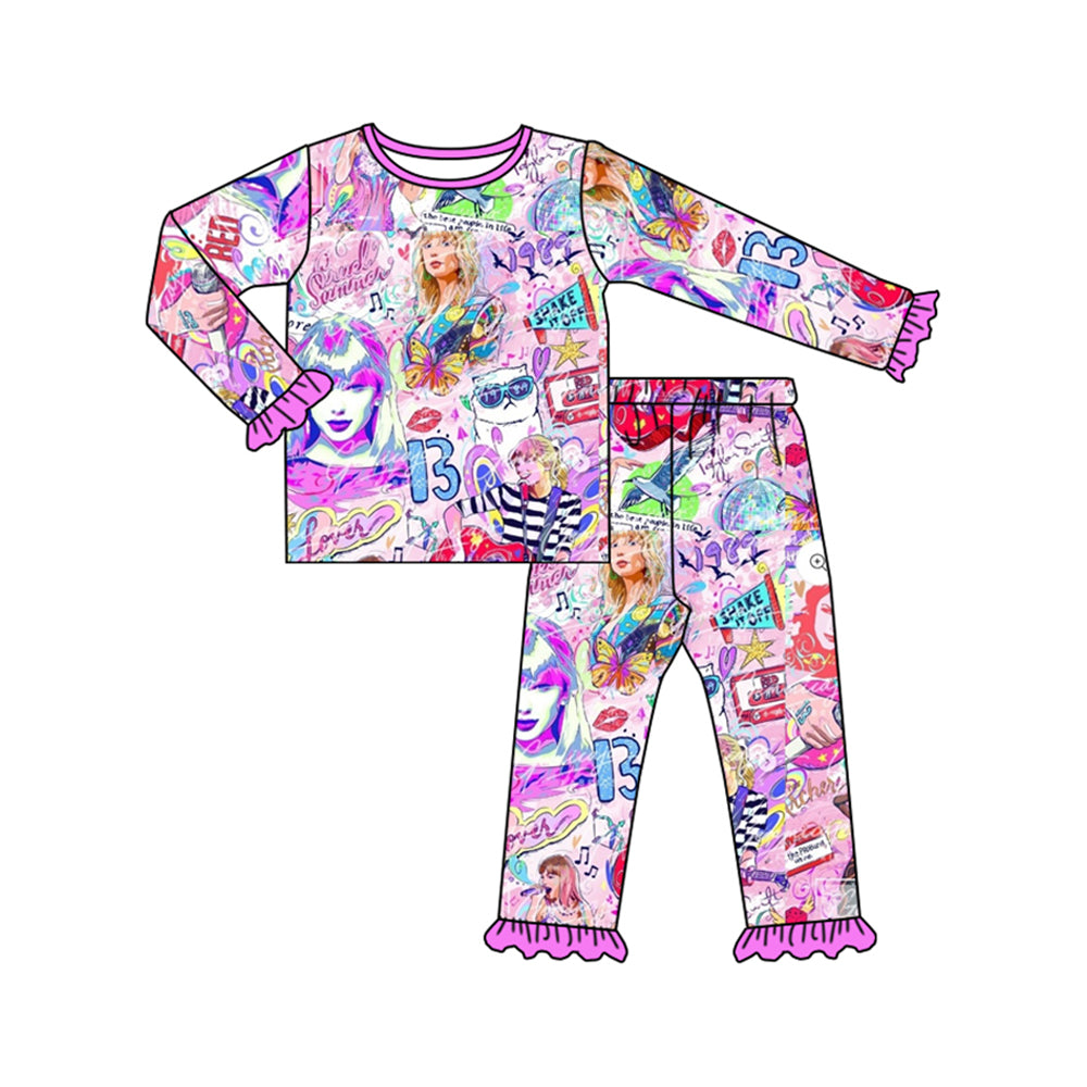 wholesalel kids girls country music singer matching pajama set preorder