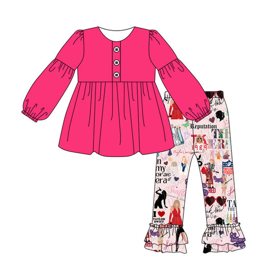 baby girl singer tunic top matching ruffle pants boutique fall winter clothes preorder