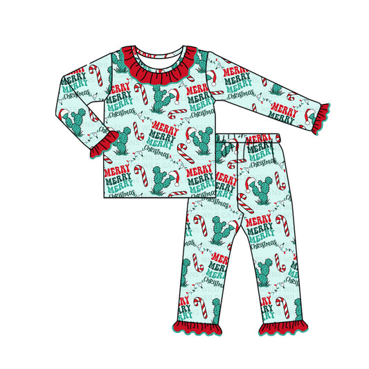 Cowgirl Merry Christmas long sleeve clothes pajama set preorder