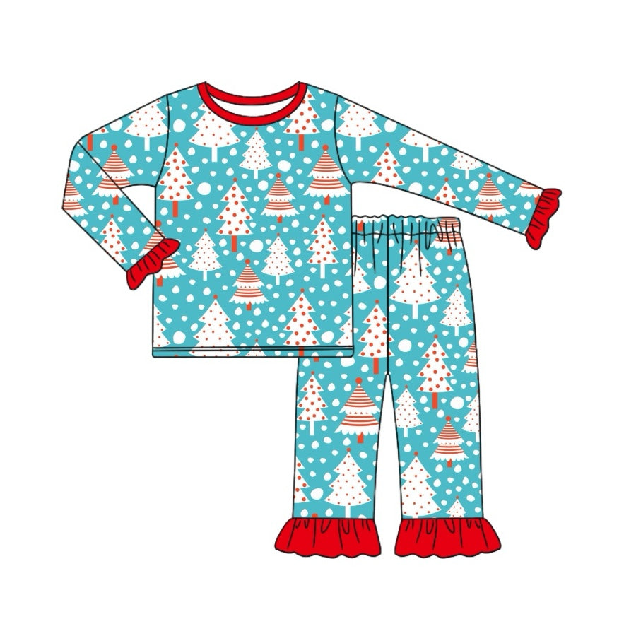 toddle baby girl Christmas tree fall winter clothing set preorder