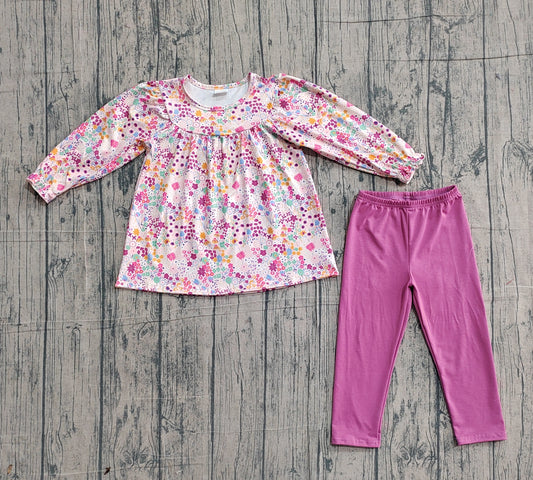 Flower girls tunic top matching pants fall winter clothes preorder
