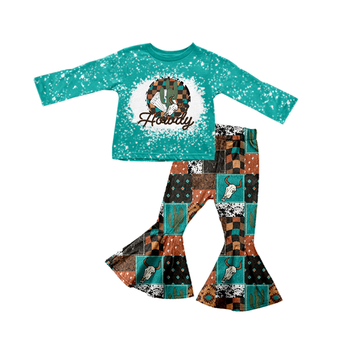 howdy western cowgirl long sleeve outfit preorder