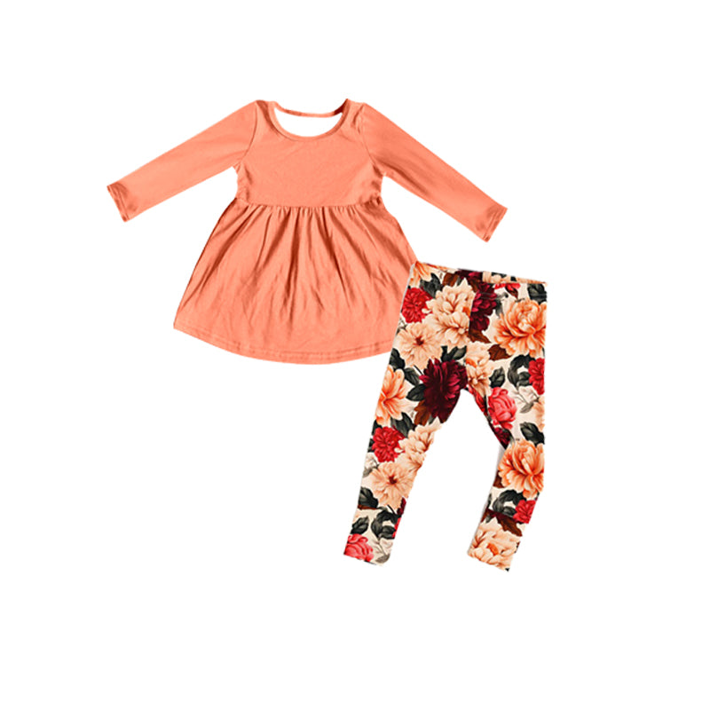 Wholesale children girls floral matching boutique set preorder
