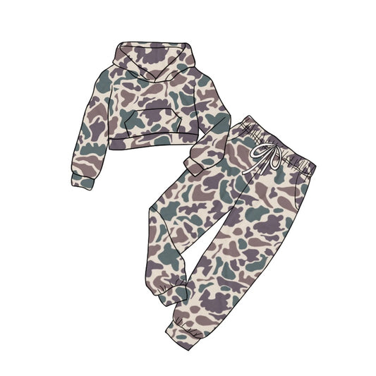 Dark Grey Camo Baby Boy Long Sleeve Hoodie Outfit Preorder